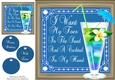 Yummy Blue Cocktail 8x8
