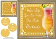 Yummy Orange & Pink Cocktail 8x8