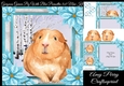 Gorgeous Guinea Pig With Blue Poinsettia 8x8 Mini Kit
