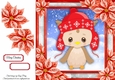Adorable Owl With Winter Hat 8x8