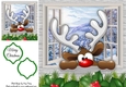Reindeer Peeping Through The Window 8x8