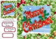 Merry Christmas Red & Gold 8x8