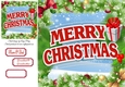 Merry Christmas With Present 8x8