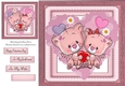 Love Cats In A Heart 8x8