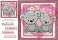 Beautiful Grey Bears In A Heart 8x8