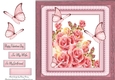 Beautiful Pink Roses With Butterflies 8x8