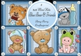 5 8x8 Mini Kits Blue Teddy & Friends Collection