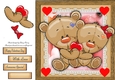 Gorgeous Cuddling Bears 8x8