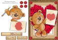 Gorgeous Bear With A Card In Rose Heart