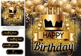 Gold Happy Birthday Cake 8x8