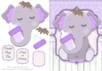 Gorgeous Elephant With Bottle in Purple