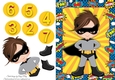 Super Hero With Cape & Mask