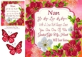 Beautiful Red & White Flowers Nan 8x8