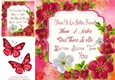Beautiful Red & White Flowers Sister 8x8