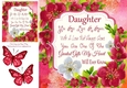 Beautiful Red & White Flowers Daughter 8x8