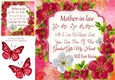 Beautiful Red & White Flowers Mother-In-Law 8x8