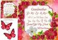 Beautiful Red & White Flowers Grandmother 8x8