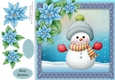 Gorgeous Snowman In A Bobble Hat 8x8