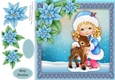 Gorgeous Girl With Her Reindeer 8x8