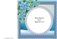 Gorgeous Blue Floral Christmas Insert 8x8