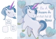 Be A Unicorn In A Field Full Of Horses Blue 8x8