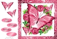 Beautiful Pink Butterflies 8x8