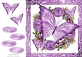 Beautiful Purple Butterflies 8x8