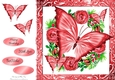 Beautiful Red Butterflies 8x8