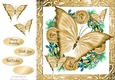 Beautiful Gold Butterflies 8x8