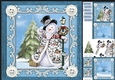 Gorgeous Snowman In Winter Coat 8x8 Mini Kit