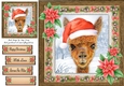 Gorgeous Festive Alpaca With Red Flowers 8x8