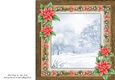 Beautiful Red Poinsettia Blank Insert 8x8