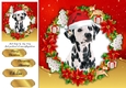 Gorgeous Dalmation In Santa Hat 8x8
