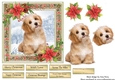 Gorgeous Fluffy Brown Dog Christmas 6x6