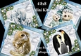 4 8x8 Mini Kit Christmas Animals Blue