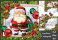 Gorgeous Santa With Red & Green Baubles 8x8 Mini Kit