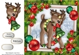 Reindeer With Green Bell 8x8