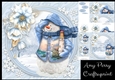 Gorgeous Snowman With Blue Flowers 8x8 Mini Kit