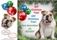 Oh Christmas Tree Humor Bull Dog 8x8