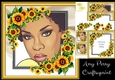 Beautiful Lady Close Up With Sunflowers 8x8 Mini Kit