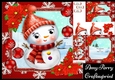 Adorable Snowman With Baubles 8x8 Mini Kit