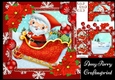 Adorable Santa In His Sleigh With Baubles 8x8 Mini Kit