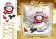 Gorgeous Painted Snowman With Birds 8x8