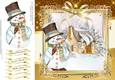 Gorgeous Santa With House 8x8