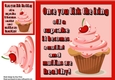 Cupcake Humour 8x8 