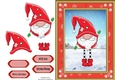 Gorgeous Santas Helper In Red Snowflake Frame