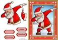 Gorgeous Dabbing Santa In Red Snowflake Frame