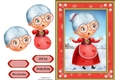 Gorgeous Mrs Claus In Red Snowflake Frame