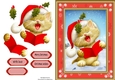 Gorgeous Singing Cat In Red Snowflake Frame