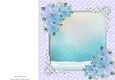 Gorgeous Blue Christmas Frame Blank Insert 8x8